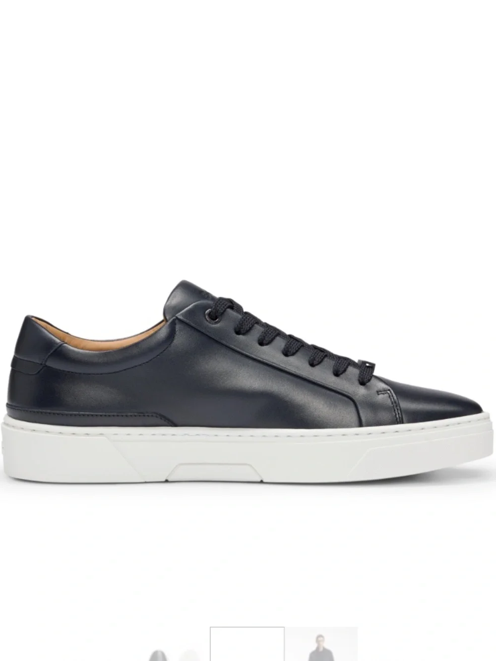 Hugo Boss Navy Leather Sneakers in Size 43